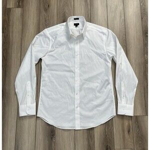 J.Crew Slim Bowery Wrinkle-Free Dobby Dress Shirt Point Collar NEW Mens Sz M